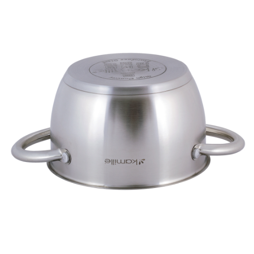 Каструля нержавіюча сталь 1,5л з кришкою порожнисті ручки 4900 KAMILLE Житомир - фото 7