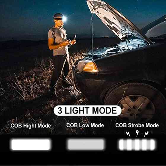 Налобний LED COB ліхтар Garden C9 (Червоний) Миколаїв