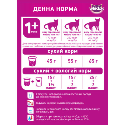 Сухий корм для кішок Whiskas з тунцем 300 г (5900951304255/5900951014093) Вінниця - фото 5