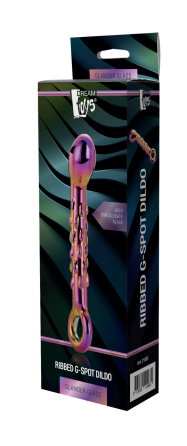 Dt21833 скляний фалоімітатор Dream Toys GLAMOUR GLASS RIBBED G-SPOT DILDO Sex Aura Київ