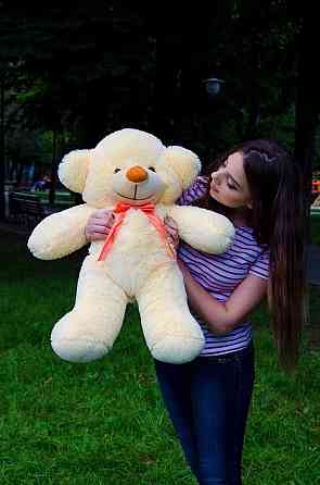 М'яка  іграшка подарунок на 8 березня плюшевий ведмедик Рафаель 80 см Персиковий Тернопіль