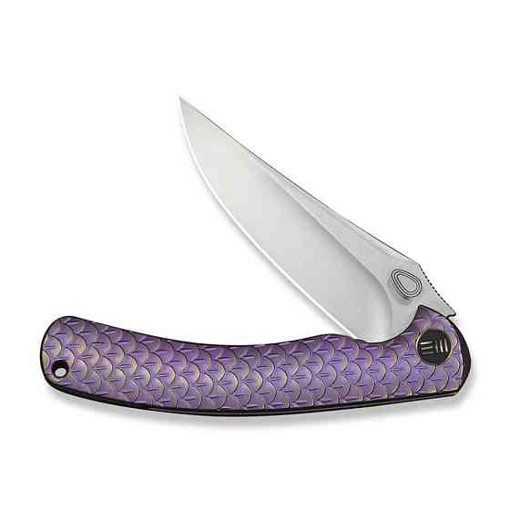 Ніж складаний туристичний Weknife Dracarys, (9.1 см) Böhler M390 / титан 6AL4V фіолетовий/золотий Київ