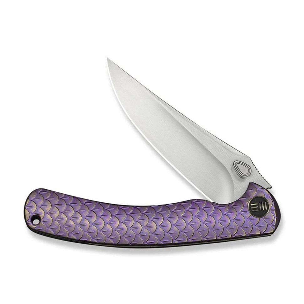 Ніж складаний туристичний Weknife Dracarys, (9.1 см) Böhler M390 / титан 6AL4V фіолетовий/золотий Київ - фото 4