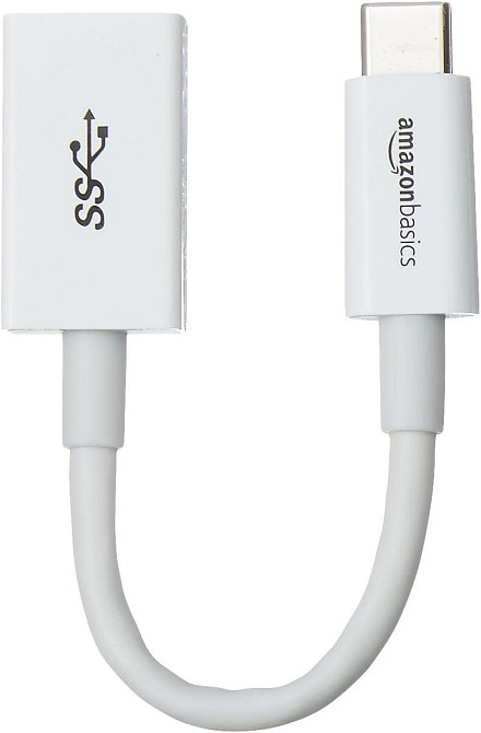 Адаптер USB-C в USB-A 3.1 Gen1 кабель перехідник 5Gbps високошвидкісний для ноутбука смартфона iPhone 16 15 білий OTG конвертер Київ - фото 1