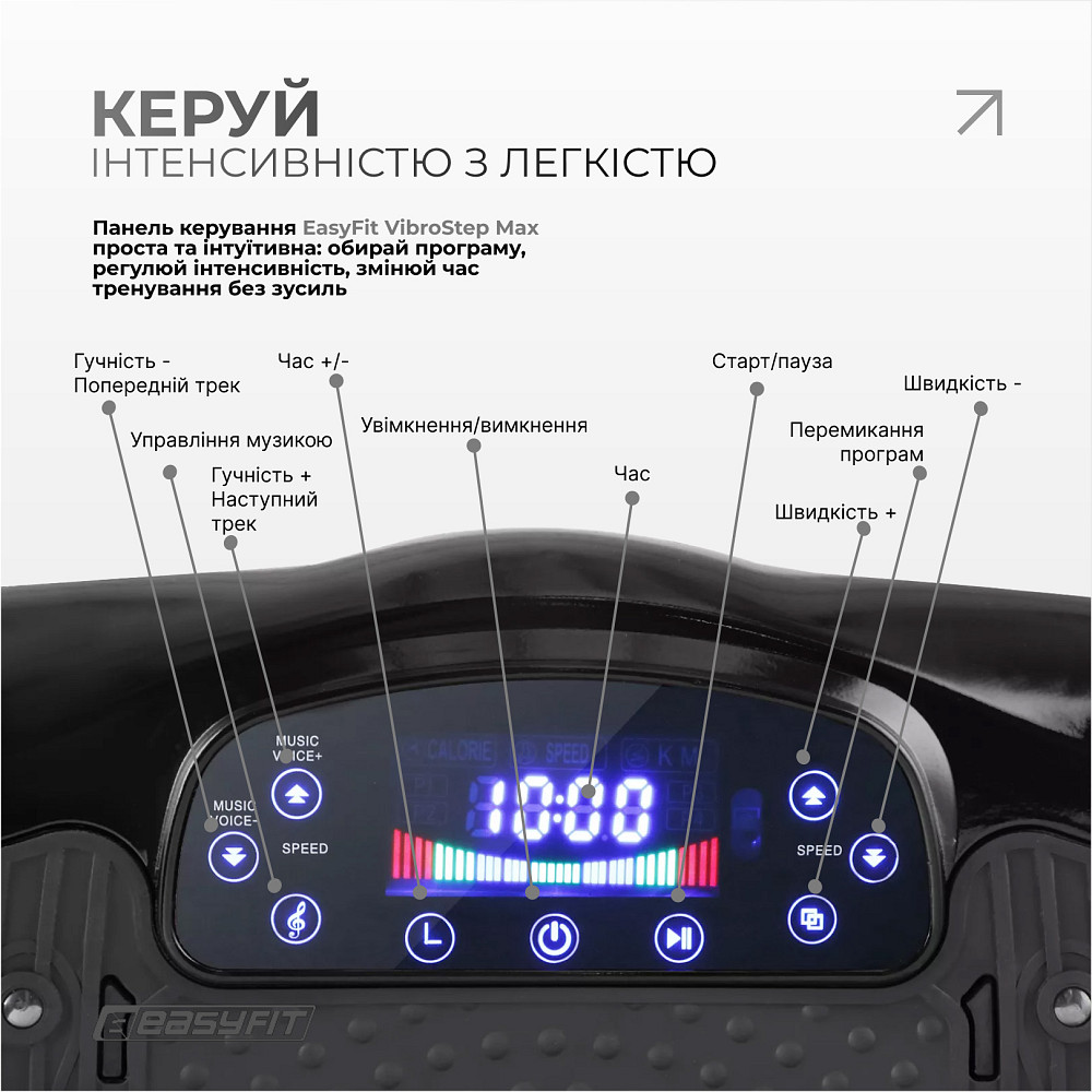 Віброплатформа EasyFit VibroStep Max Коломия - фото 6