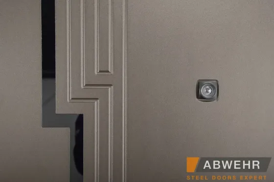 Вхідні двері Abwehr City Violetta 580 Бронзовий крокень + Кашемір супермат 960*2050 мм Сучасні вхідні двері Київ