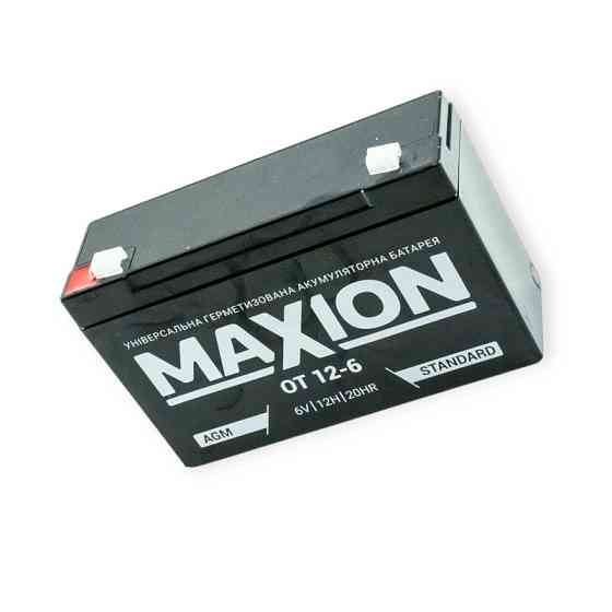 Аккумулятор 12А (150x50x95) SLA промышленный черный 6V Мукачево