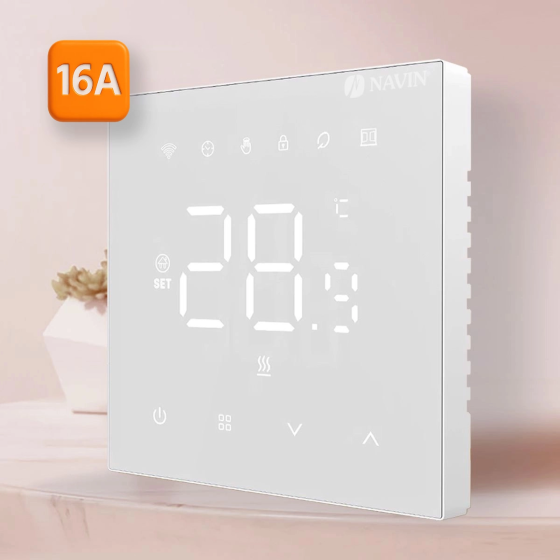 Терморегулятор NAVIN WT410 W-16A с Wi-Fi для теплого пола, белый Киев
