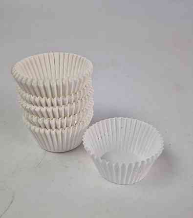 Тартолітка для кексів 5А кругла біла D40 H27,5 (100 шт.) (1 уп.) Харків