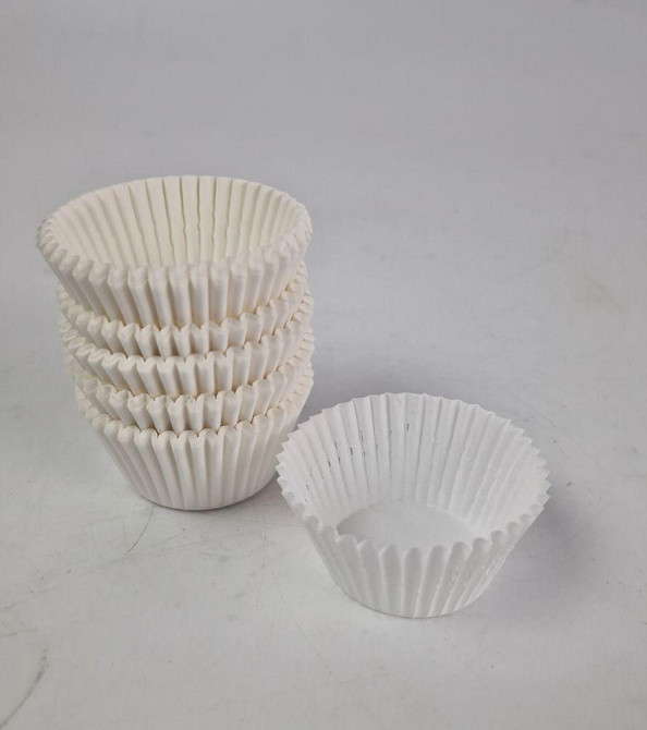 Тартолітка для кексів 5А кругла біла D40 H27,5 (100 шт.) (1 уп.) Харків - фото 2