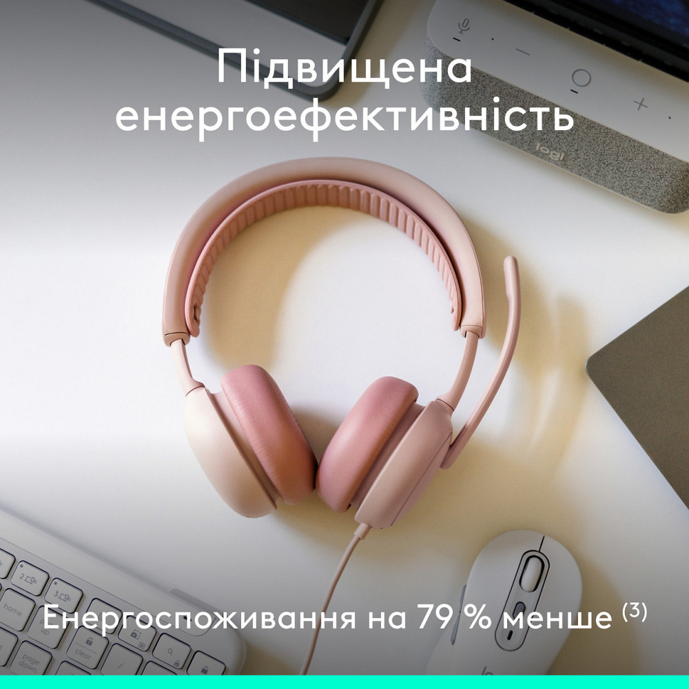 Гарнітура Logitech Zone Wired 2 USB Rose (981-001620) ( 19341 ) Харків - фото 8