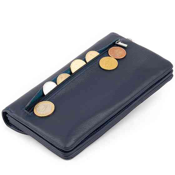 Клатч из кожи женский Темно-синий (ST Leather) Киев