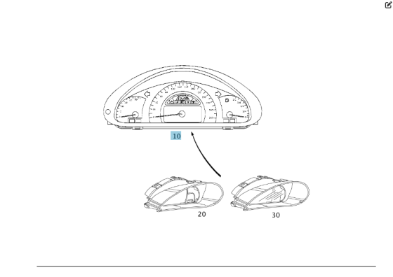 Mercedes-Benz  A2035405448 Щиток - панель приладів для дизельних авто в милях (рестаїл) C-class W203 C-class S203 CLC C203 Одеса