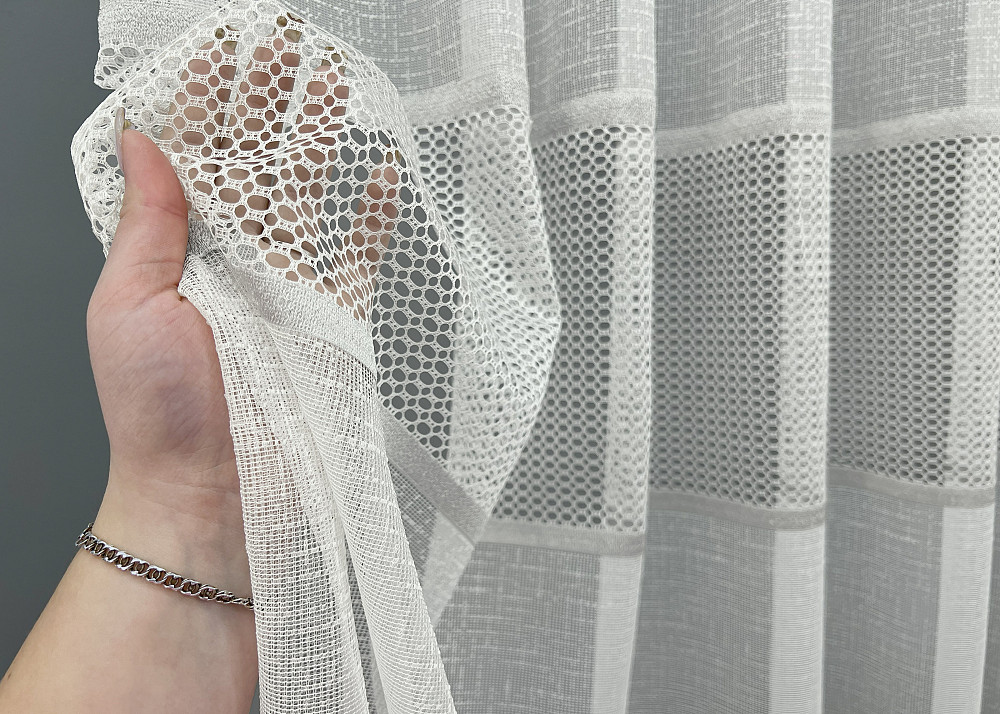 Тюль VR-Textil 1971т Жакард Молочний 400х270 см (42-1002) Київ - фото 5