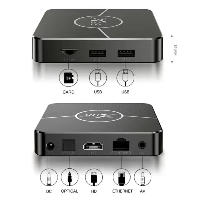 Смарт ТВ приставка X98 Plus 4/32 Гб Android Smart TV Box Андроїд 11 ТВ бокс Київ - фото 6