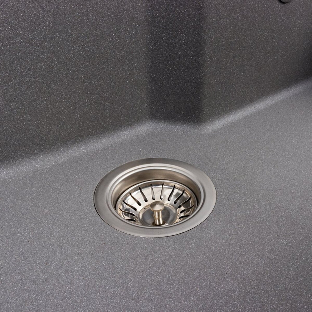 Гранітна мийка для кухні VALESO NIKA 7545 матова Сірий мусон Коломыя - изображение 6