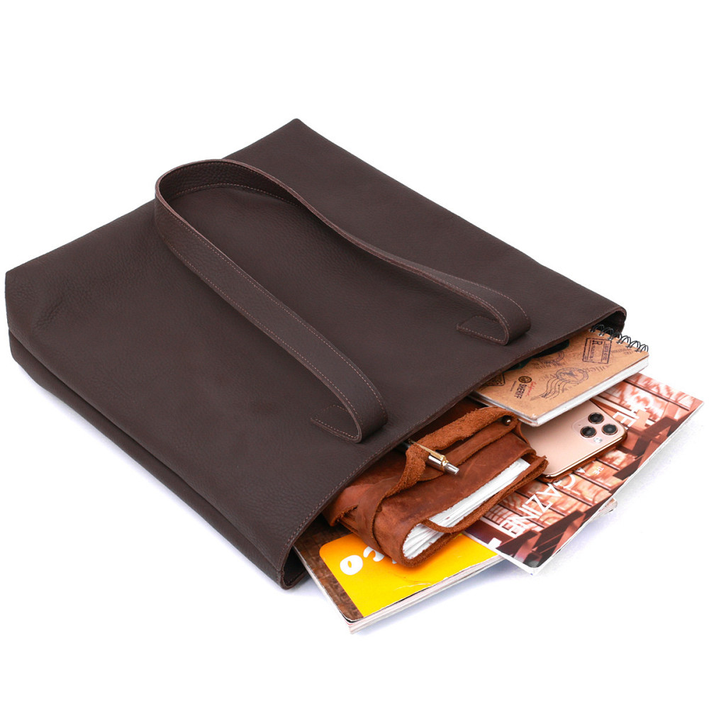 Шкіряна матова жіноча сумка Shvigel 16363 Коричневий Київ - фото 8