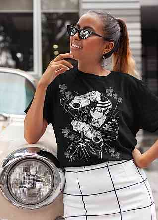 Футболка з аніме принтом Деатх Кід Соул Еатер оверсайз (S/M/L) Чорний AnimeJ0205 Дніпро