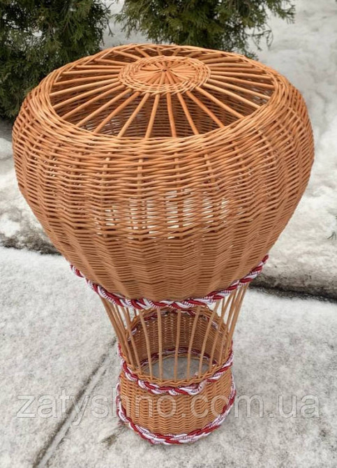 Люстра ручної роботи плетена з лози Київ - фото 2