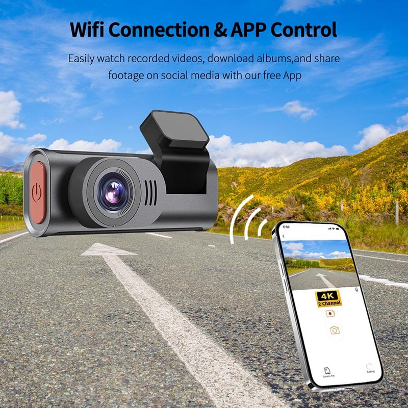 Biдеореєстратор автомобільний D-28 Pro з Wi-fi 2 камери 4K Вінниця - фото 7