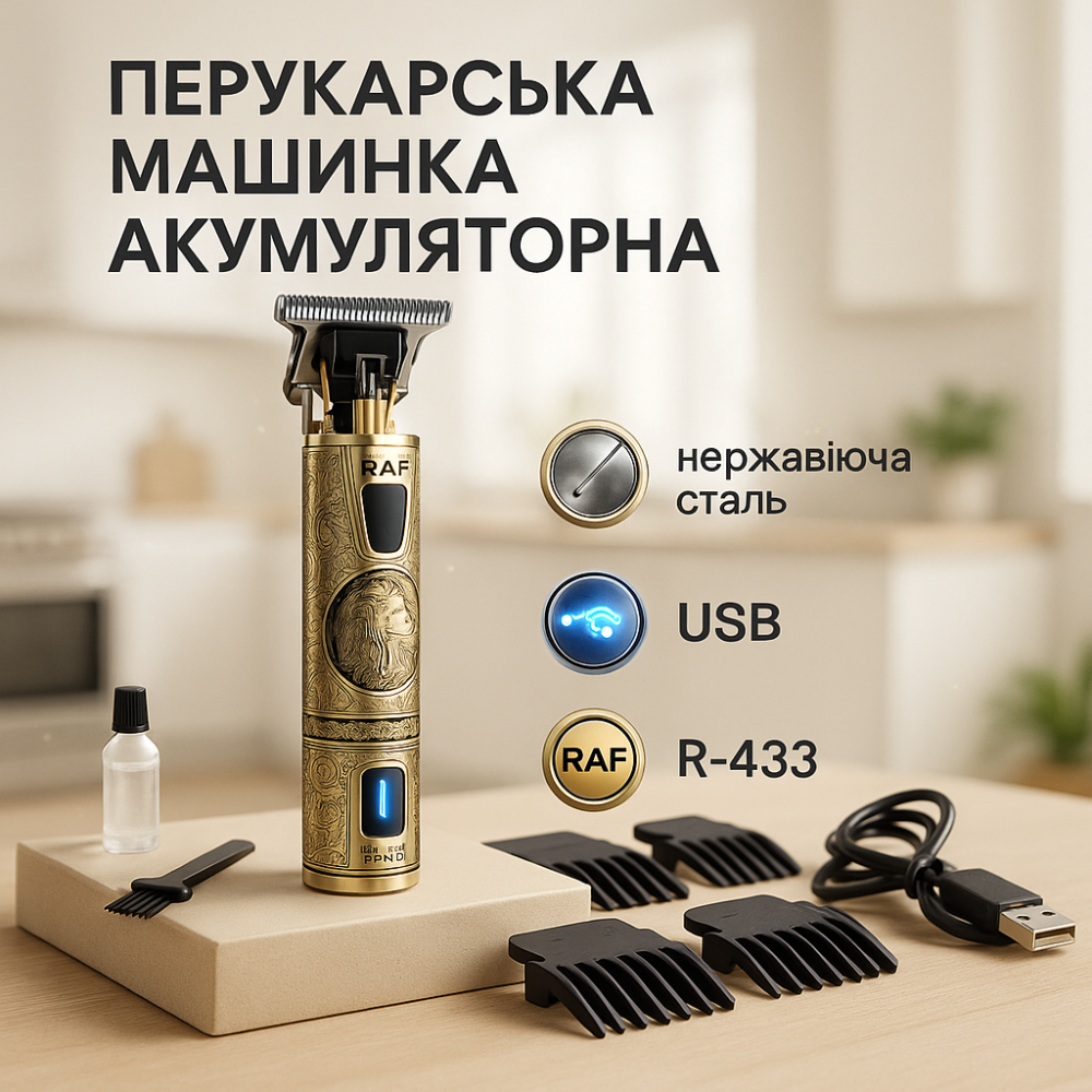 Электронная машинка для стрижки, Классная машинка для стрижки волос Мужской триммер окантовки FR-85 Львов - изображение 17