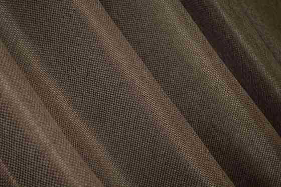 Комплект коротких штор VR-Textil Льон-блекаут № 277ш 130х170 см 2 шт Коричневий (35-0037) Київ