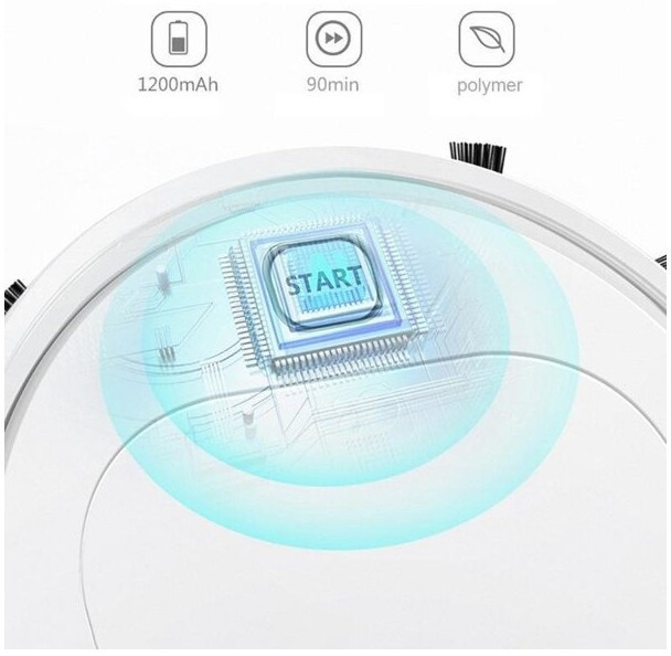 Пилосос-робот акумуляторний ES 28 7918 для сухого та вологого прибирання, білий. Вінниця - фото 4