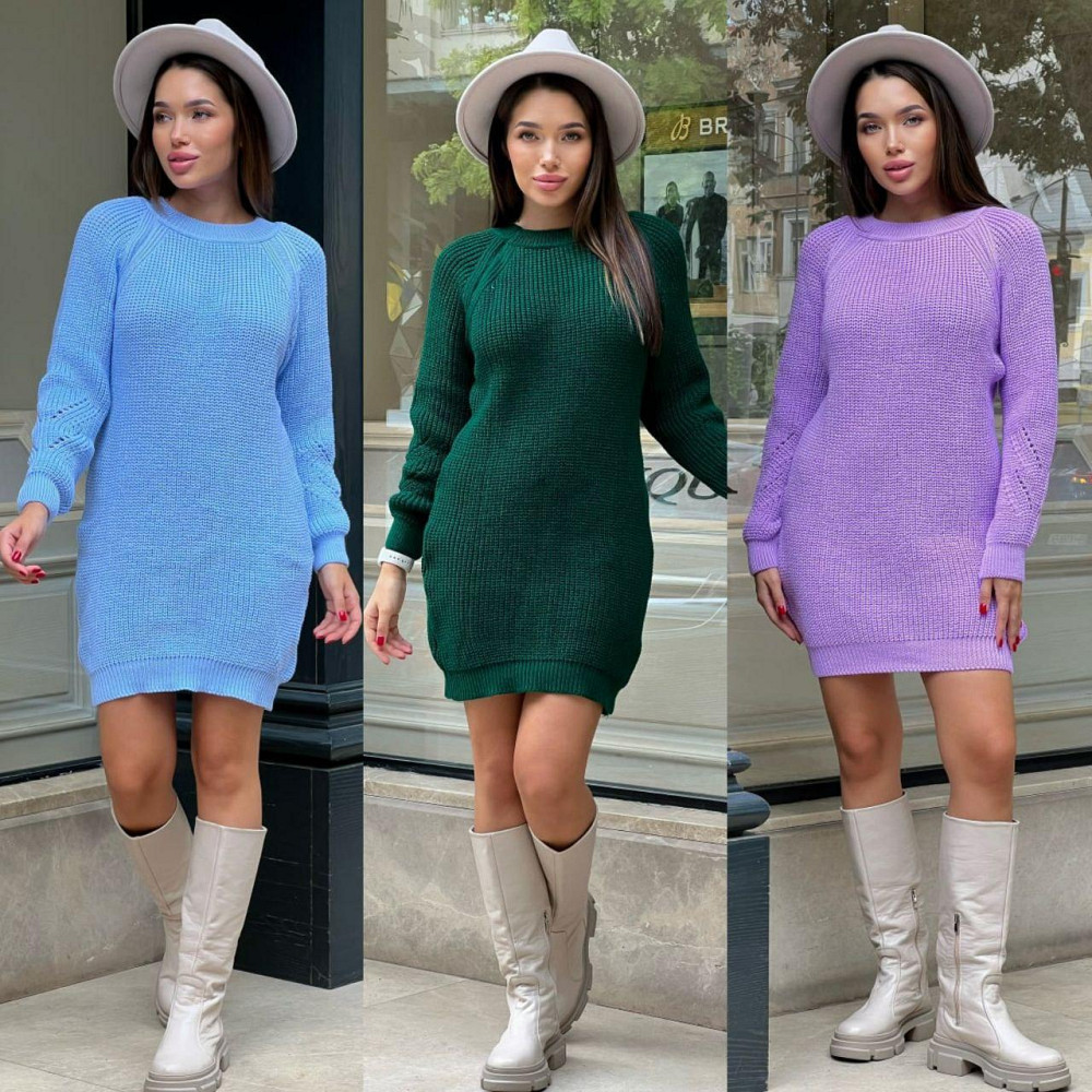 Жіноче яскраве стильне в'язане плаття туніка. 42-48р Київ - фото 1