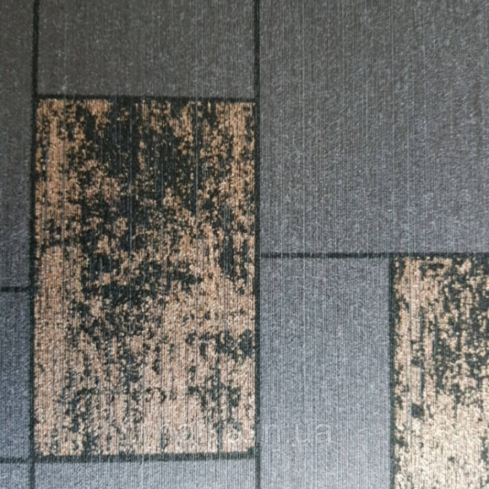 Текстильні шпалери на флізеліновій основі Cador Rasch Textil086545 сіро-бежева основа квадрати бронза Київ - фото 4
