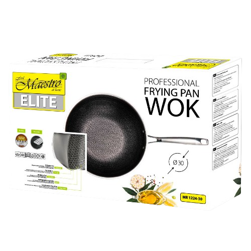 Сковорідка d30см профі WOK MR-1224-30 Maestro Житомир - изображение 5