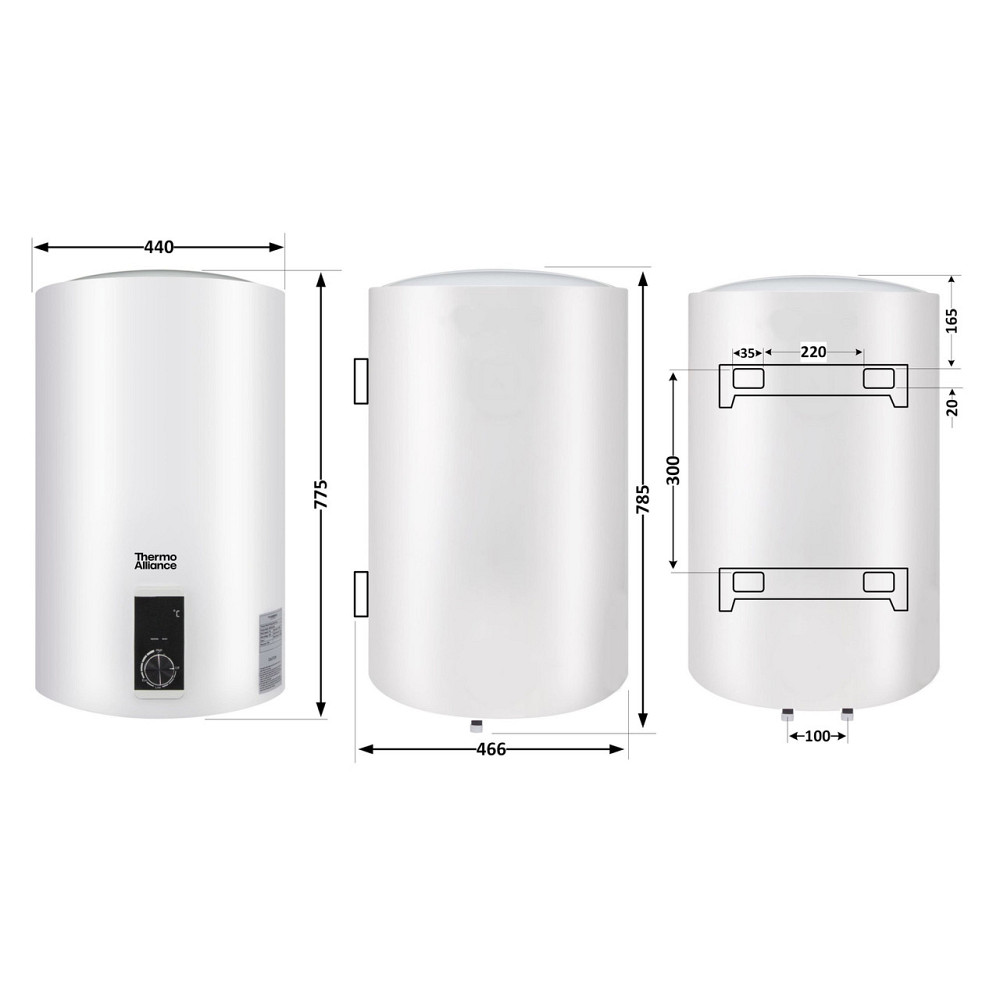 Водонагреватель электрический Thermo Alliance 80 л вертикальный, сухой ТЭН 2,0 кВт D80V20J3(D)K Киев - изображение 2