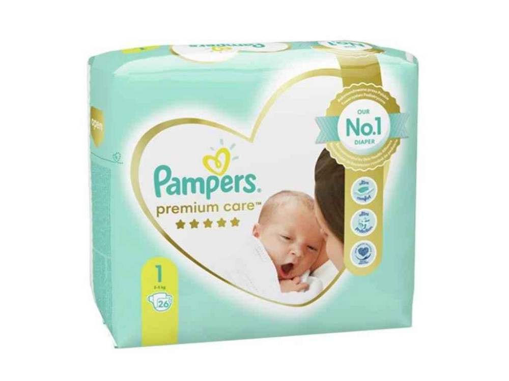 Підгузки Premium Care розмір 1, 2-5 кг, 26шт ТМ PAMPERS Київ - фото 1