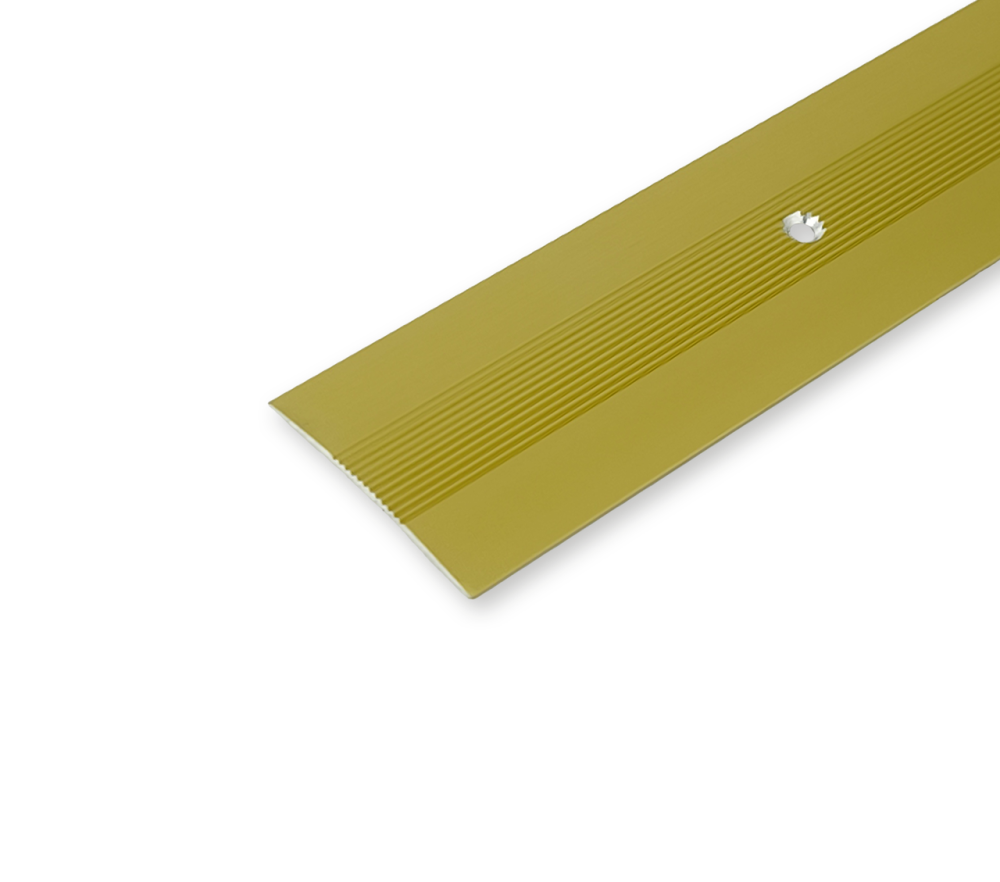 Порог алюминиевый рифленый БРП-021 анодированный 50x3,5 м (цвет золото) 1800 Бровары - изображение 2