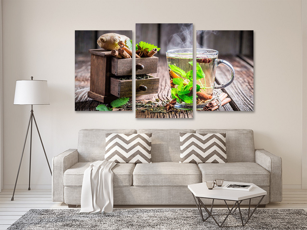 Модульная картина в гостиную / спальню Чашка чаю Art-626_3 70x130 см Киев - изображение 2