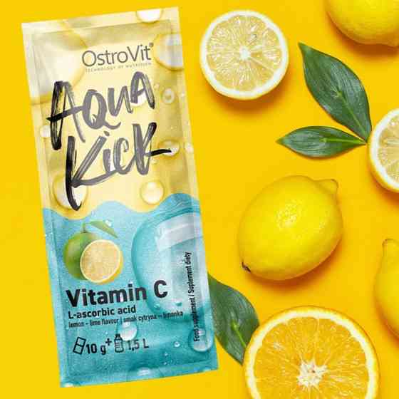 Вітамін С Ostrovit Aqua Kick Vitamin C 300 g (Lemon-lime) Луцьк
