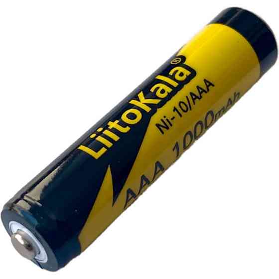 Аккумулятор LiitoKala Ni-10/AAA 1.2V 1000mAh (Черный с желтым) Винница