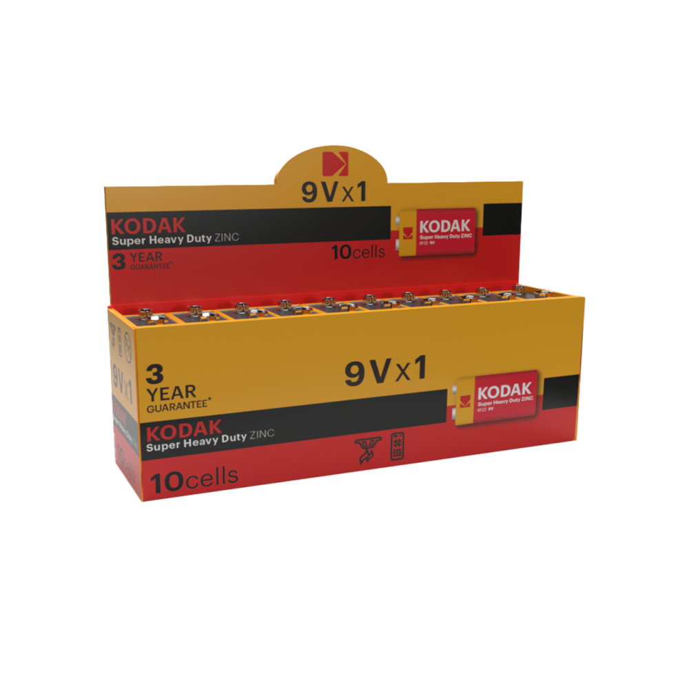 Батарейка KODAK EXTRA HEAVY DUTY 6F22 1 шт. коробка (6292039) Київ - фото 2