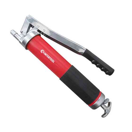 Шприц для смазывания, двухплунжерный, 500 см3, с гибким шлангом, 400 г, евротуба INTERTOOL AT-3060 Киев