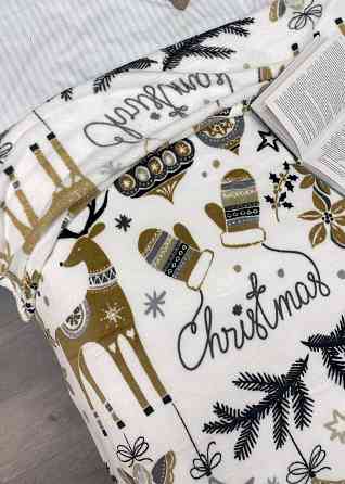 Плед-покривало Decorator WellSoft 200х220 см з різдвяним принтом Різнобарвний (87-179) Київ