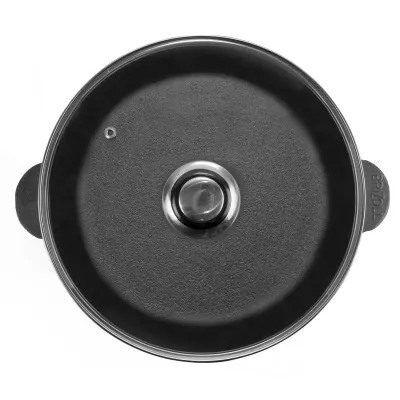 Сковорода Brizoll Monolith чавунна зі скляною кришкою 260х60 мм (M2660U-6) Винница