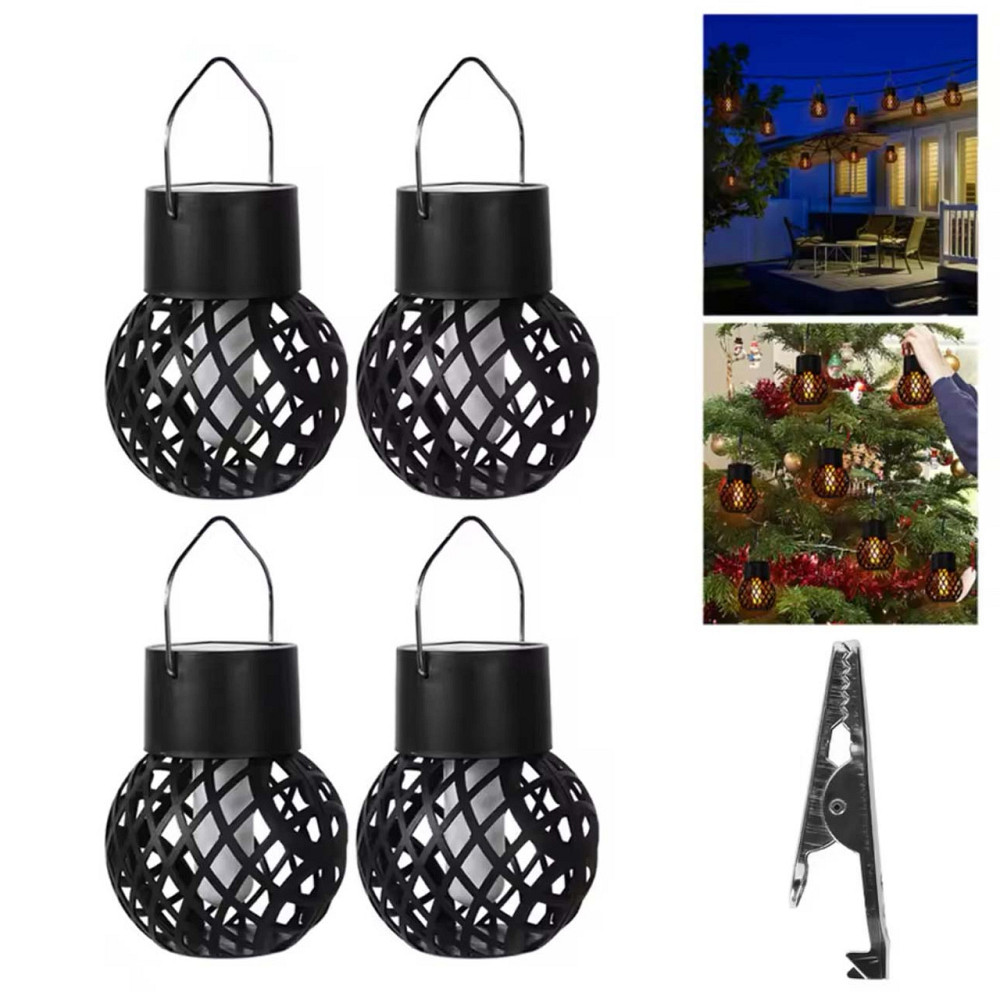 Садовий підвісний світильник з ефектом полум’я LED на сонячній батареї декоративний (1 шт) Одеса - фото 1