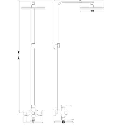 Душевая система Globus Lux MILANO VAN-GLM-0026-11-Graphite (000023331) Киев