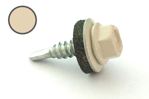 Саморез кровельный 4,8*19 DIN 7504K RAL 1015 по металлу (ящ. 2400шт) (цвет - слоновая кость светлый) APRO Ровно - изображение 1