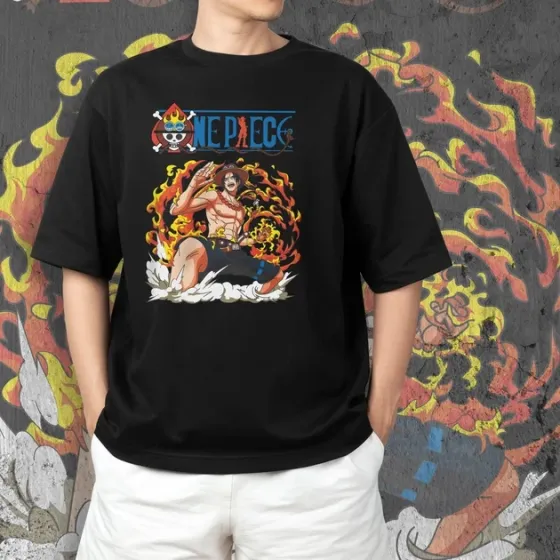 Футболка чоловіча з  принтом Ван Пис Portgas D Ace 2 Розмір 48 Anime0210 Дніпро