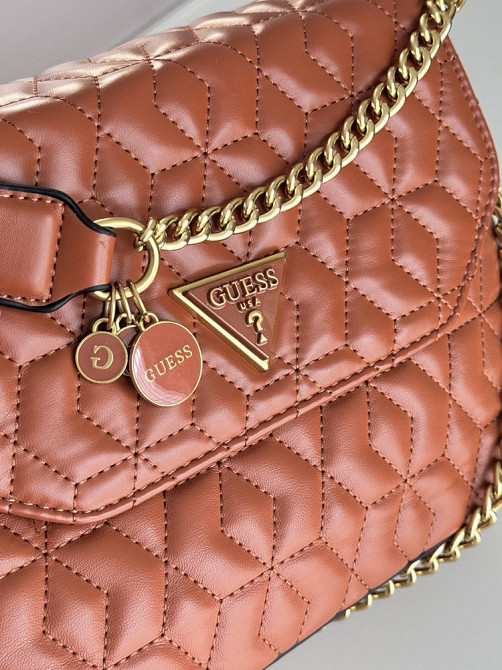 Женская сумочка Guess на плечо (787080) коричневая Киев - изображение 6