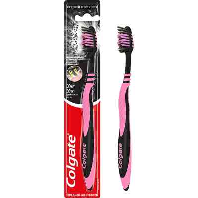 Зубна щітка Colgate Зіг Заг Деревне вугілля Рожева (2170000000121) Вінниця