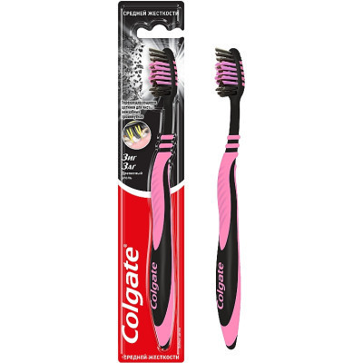 Зубная щетка Colgate Зиг Заг Древесный уголь Розовая (2170000000121) Винница - изображение 2