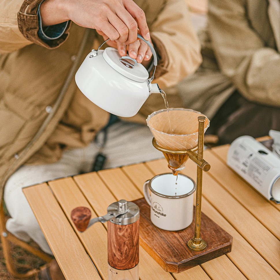 Чайник з керамічним антипригарним покриттям Naturehike CNK2450CF013 0,8 л, алюміній, білий Київ - фото 5