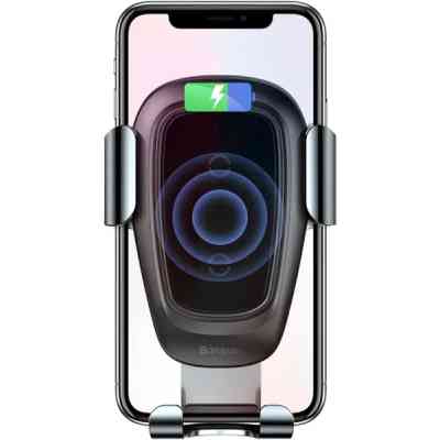 Универсальный автодержатель Baseus Metal Gravity with technology Qi 10W (WXYL-B0A) Винница