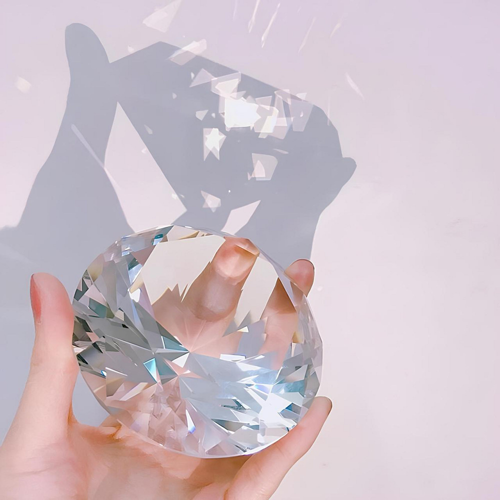 Декоративний діамант RESTEQ 60 мм, Діамант із оптичного скла к9, Діамант із кришталевого скла K9, K9 Crystal Київ - фото 5